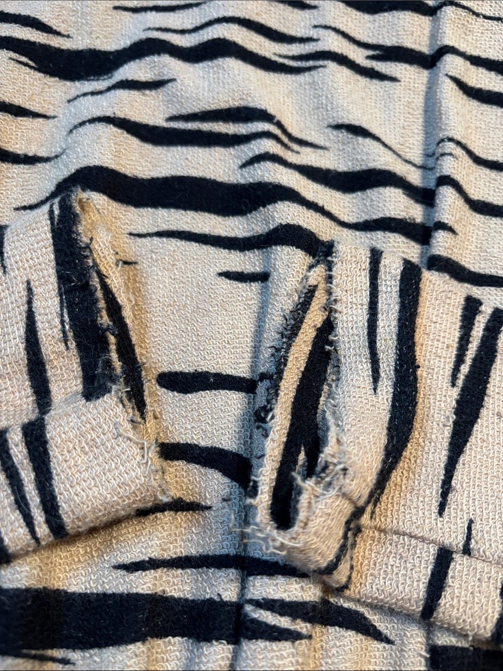 Free People Cream and Black Zebra-Stripe Pullover Sweater - Picture 3 of 6
